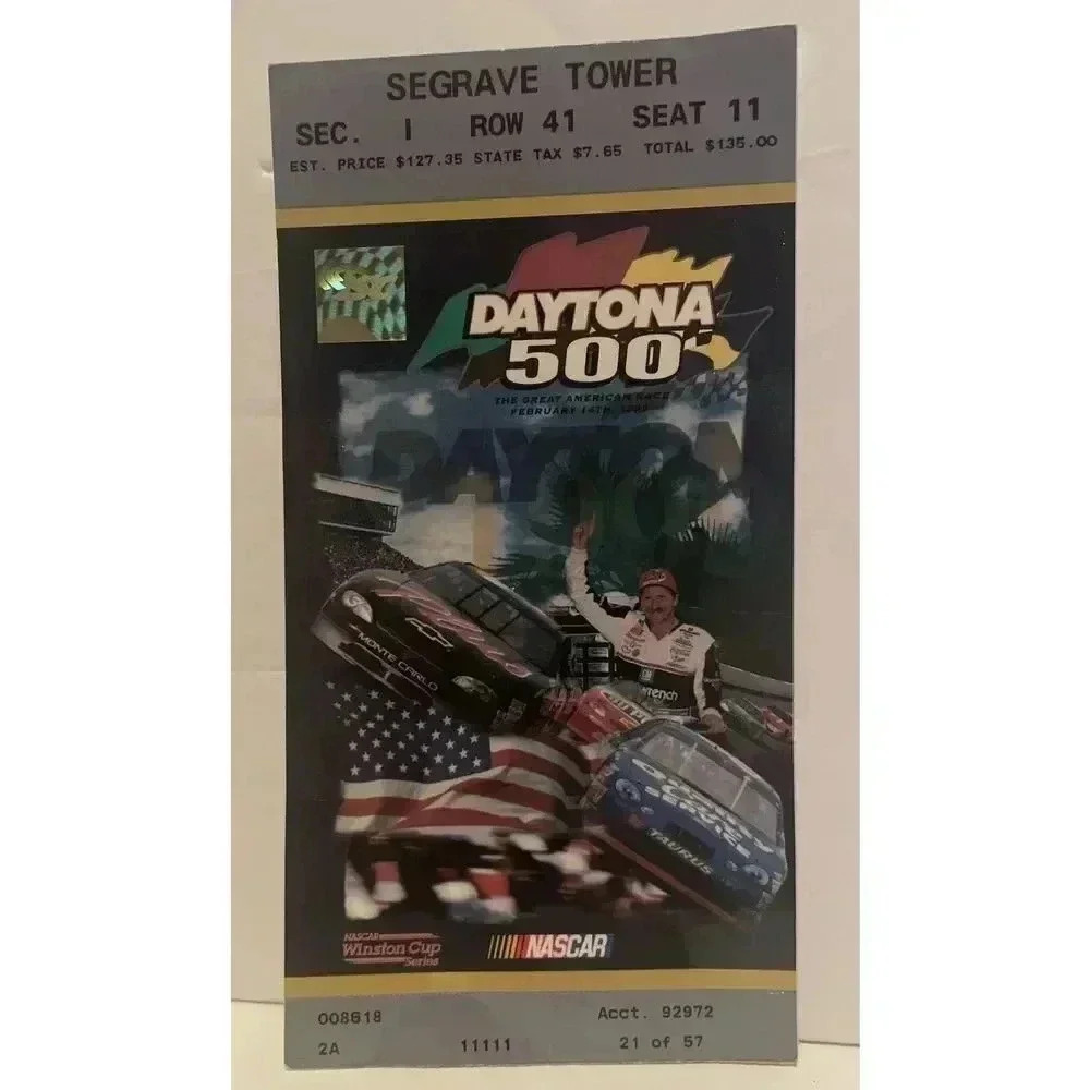 Daytona 500 Nascar Ticket Stub 1999 February 14 99 2/14/99 Jeff Gordon Race